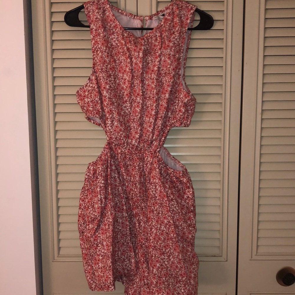 floral cut out romper (american eagle)